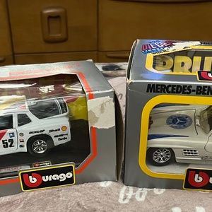 BBurgo die-cast cars (two) NIB Porsche 924 GR.2 & Mercedes 300SL